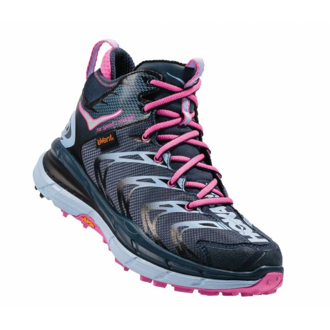 Hoka Tor Speed 2 Mid WP femme midnight navy / neon fuschia
