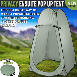 NEW Privacy Ensuite Pop Up Shower Change Room Toilet Flip Out Army Green Tent