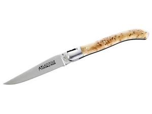 Fontenille Pataud Laguiole XS Stahl 12C27 Wacholder Lederetui