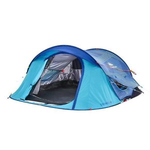Quechua 2 Seconds Easy AIR 3 Man Waterproof Pop Up Camping Tent Double Lining