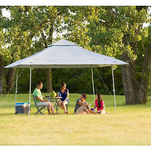 Instant Canopy Tent 4 Legs Steel Frame Patio Gazebo Lighted Sun Shade 13' x 13'