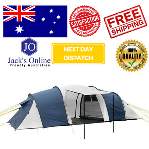 12 Person Family Camping Tent Navy Grey