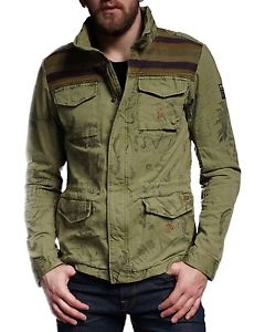 Scotch & Soda Parka Uomo STAMPATO MILITARE GIACCA cotone nuovo Verde M - XXL