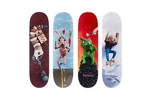 Supreme x Mike Hill SS17 Skateboard Deck Set Brains Regretter Runner Snake Trap