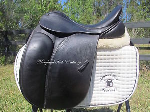 16.5" COUNTY CONNECTION black dressage saddle-WIDE TREE- 2008 MODEL