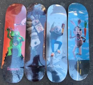 SUPREME X MIKE HILL SKATEBOARD SKATE BOARD SET OF 4 LIMITED PIECE IN HAND NOW
