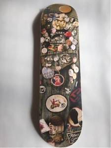 THE DRIVEN Denim Button Pins Sinner Multicolor Print Skateboard Skate Board Deck