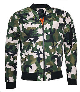 Aviatore Giacca bomber John H Bordeaux giacca Oliva Nero gruencamoflag S M L XL
