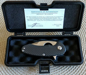 Brous Blades Silent Soldier SSF CF Flipper Custom D2  Carbon Fiber Satin NEU