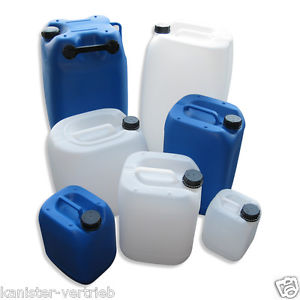 Wasserkanister Trinkwasserkanister blau weiß NEU 5, 10, 20, 25, 30, 60 Liter