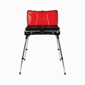 Fyre major 2-Burner Propane Stove and Grill Instastart Wind Block DripTrap Pan