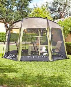 PORTABLE OUTDOOR EASY UP 12' X 14' SCREEN GAZEBO CAMPING BACKYARD WITH CARRY BAG