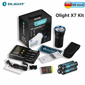 Olight X7 Marauder Kit 9000 Lumens Taschenlampe 3 x Cree XHP70 LED 313M IPX8 CW