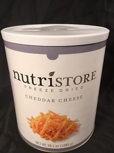 6 Cans Nutristore Freeze Dried Shredded Cheddar Cheese Emergency Food Supply