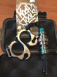Koch Tools Solo 2.1 Stonewashed Titanium + Grumpy's EDC  Titanium Beads BRANDNEW