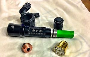 Surefire 6P BORED 18650 QUAD 219C LED Solid Brass P60 10A Switch & FM36 Fliter
