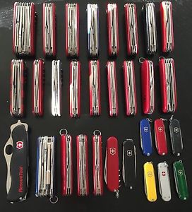 VICTORINOX SWISS ARMY KNIVES - ALL SIZES!!! - CYBERTOOL - LOT OF 30!!!!