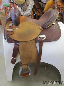 Circle Y Proven Barrel Saddle 15" Wide Rare Dark Oil Color NICE