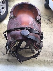 Sean Ryon Ranch Barrel Racing Roper Saddle made by Troy West VERY Rare Size 15