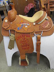 New Double J Roping Saddle Never Used 14 1/2