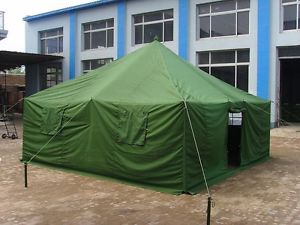 Waterproof Canvas Heavy Duty 4.5m x 4.5m Military Tent Refugee Tent