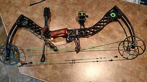 Mathews Creed completely loaded and ready to hunt. 28" draw 60# / 70# pull RH