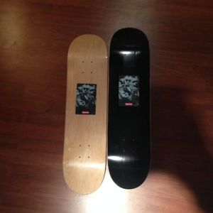 Supreme 20th Anniversary Box Logo Taxi Driver Skate Deck Black and Natural Set