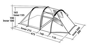 Robens Double Dreamer - Modell 2016 5-Personenzelt Familienzelt Tunnelzelt
