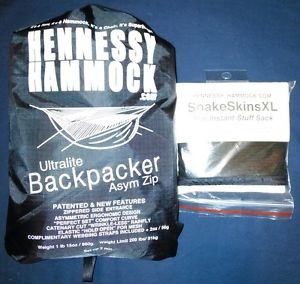 Hennessy Hammock Ultralite Backpacker Asym Zip & Snakeskin  FREE US Shipping