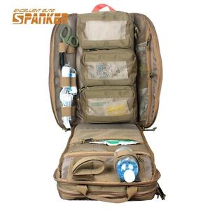 SPANKER Tactical MOLLE Medical Backpack Military First Aid Kit Backpack Emergenc