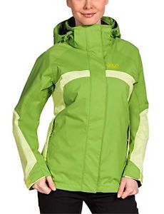 Tg Medium| Jack Wolfskin, Giacca impermeabile Donna Topaz II, Verde (Parrot Gree