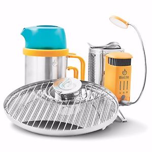BioLite CampStove 2  "BUNDLE" Grill + KettlePot + Flexilight + Tasche USB