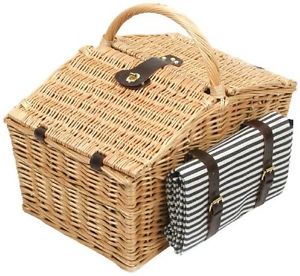 GREENFIELD COLLECTION – CESTINO DA PICNIC IN VIMINI, COLORE: MARRONE