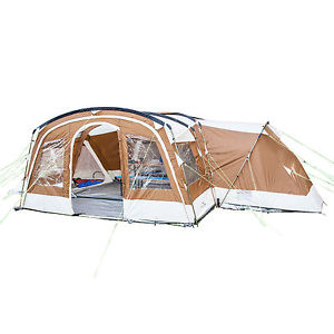 Skandika Nimbus 12 Personen Haus+Steilwand-Zelt XXXL Moskitonetze beige NEU