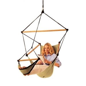 SKY-CHAIR linen-khaki, Hängestuhl Hängesessel Skychair, Schwebesessel Air (88008