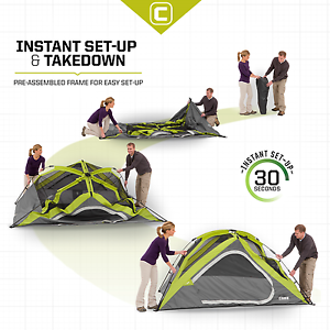 4P Instant Dome Tent 9' X 7'