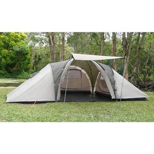 6 Man Family Camping Dome Tent w/ 4 Rooms & Awning