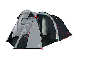 High Peak 5 Personnes Tente Ancona 5 gris clair/gris foncé/rouge
