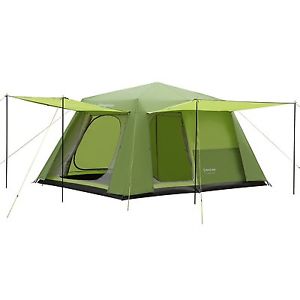 KingCamp 8-person 2-room Instant Camp Cabin Tent, 13' × 9', Full Cover Rain Fly
