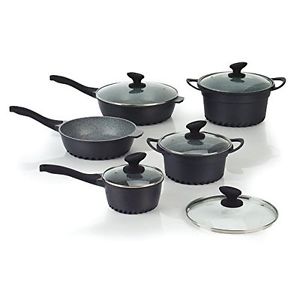 TOGNANA EVOLUTA SET BATTERIA, ALLUMINIO PRESSOFUSO, GRIGIO MARMORIZZATO, 10 P...