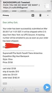 Supreme X TNF BACKPACK SS17 EXTREMELY LIMITED ! OLIVE COLORWAY