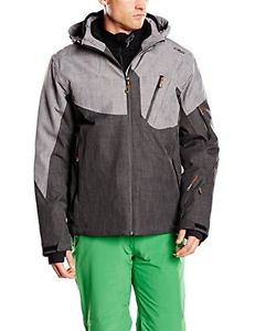 Tg 58| CMP giacca per sci, da uomo, Melange di nero, Melange di grigio,, 58, 3W0