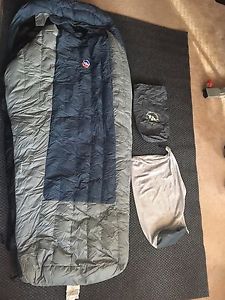 Big Agnes Summit Park 15 Degree Long Sleeping Bag USED TWICE! 650 Goose Down!