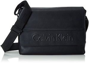 Calvin Klein Jeans Speed Messenger with Flap, Borsa a Tracolla Uomo, Nero (Black