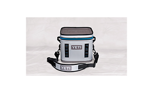 YETI Hopper Flip 12 Soft-Side Fog Gray/Tahoe Blue Cooler Bag YHOPF12G Brand New!