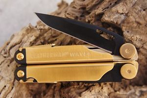 Leatherman Wave Multi-Tool 24K Gold Handles Black Oxide Functions Black Sheath