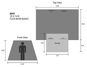 NEW IN BOX! Kodiak Canvas 10x14 8-person Tent Model 6044 W/ Tarp Burning Man