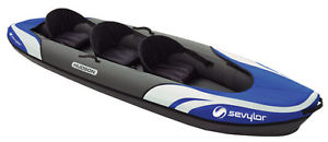 Sevylor Kayak Hudson 3 Person Canoe Kit Family Outdoor Adventure River Rafting
