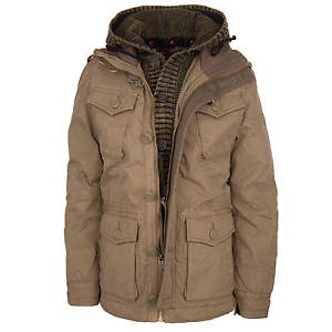 Khujo Mike Giacca invernale luminoso bronzo - Giacca Uomo con Maglia Utilizzare