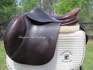 17.5" BRUNO DELGRANGE PJ French close contact jumping saddle-4L FLAPS-2005 MODEL